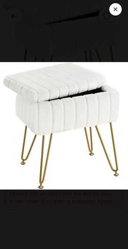 Vanity stool w/ storage