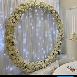 Flower Arch/ Flower Ring/ Flower Backdrop/ Flower Decorations For Wedding, Quinceañera, Engagement, Boda 
