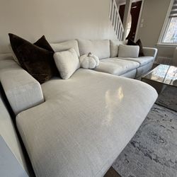 Modern Ivory Sectional Sofa