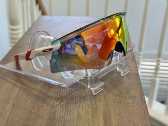Oakley Radar EV Shield Cycling Sunglasses White Frame Prizm Mirrored Lens