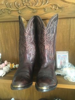 Dark Brown Leather Cowboy Boots