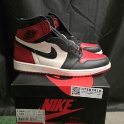 Air Jordan I Bred Toe Sz 10 