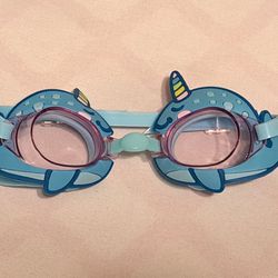 Swimming Goggles For Children Girls Whale Unicorn Eye Pop Blue😍