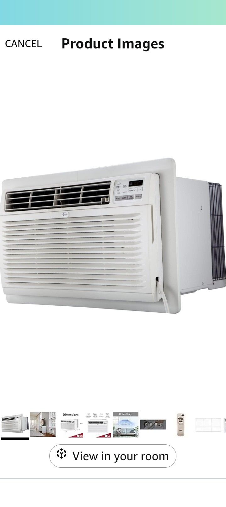 BRAND NEW IN SEALED BOX LG 10,000 BTU Through the Wall/Window Air Conditioner, 115V, Cools up to 440 Sq. Ft. for Bedroom, Living Room, Apartment, with