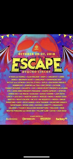 Looking for escape concert tickets