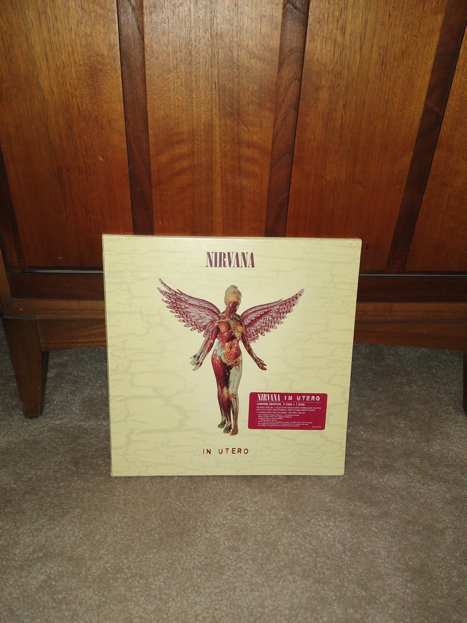 Nirvana in utero NEW Sealed limited edition 20th Anniversary 3 CD set/ DVD /Double sided poster/book