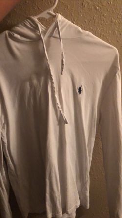 Polo hoodie white size small