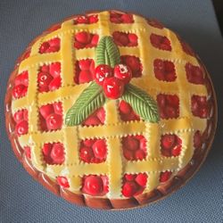Cherry Pie Vintage Ceramic Dish