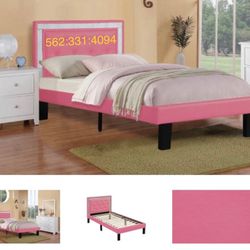 New Twin Size Pink Bed. Mattress Included.  Other Colors Available 