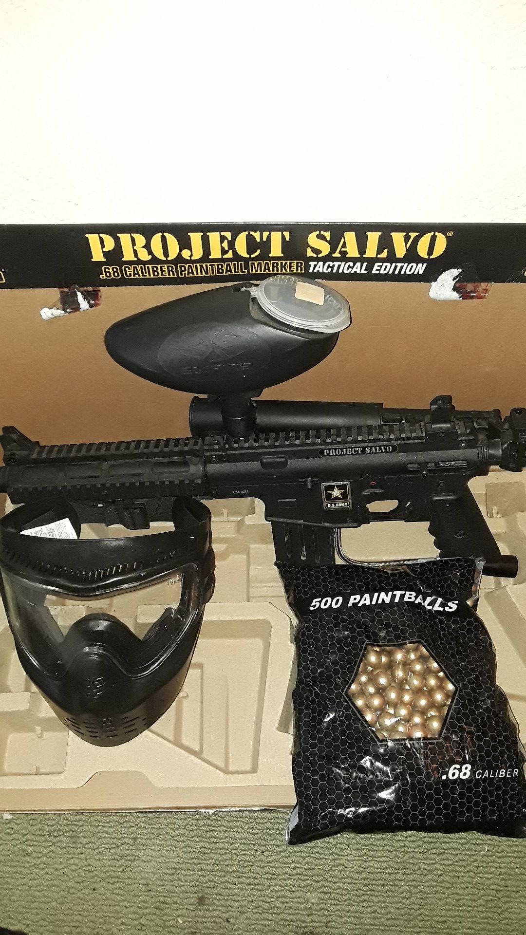 Project salvo .68 caliber paintball gun Tactical Edition