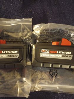 Milwaukee High Output 6 Amp Batteries $80 Each