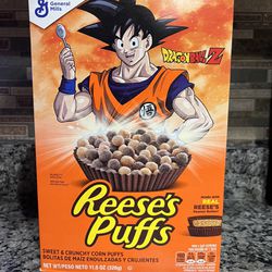 Dragon Ball Z Goku & Trunks Reese’s Puffs Cereal Limited Edition Sealed DBZ Box