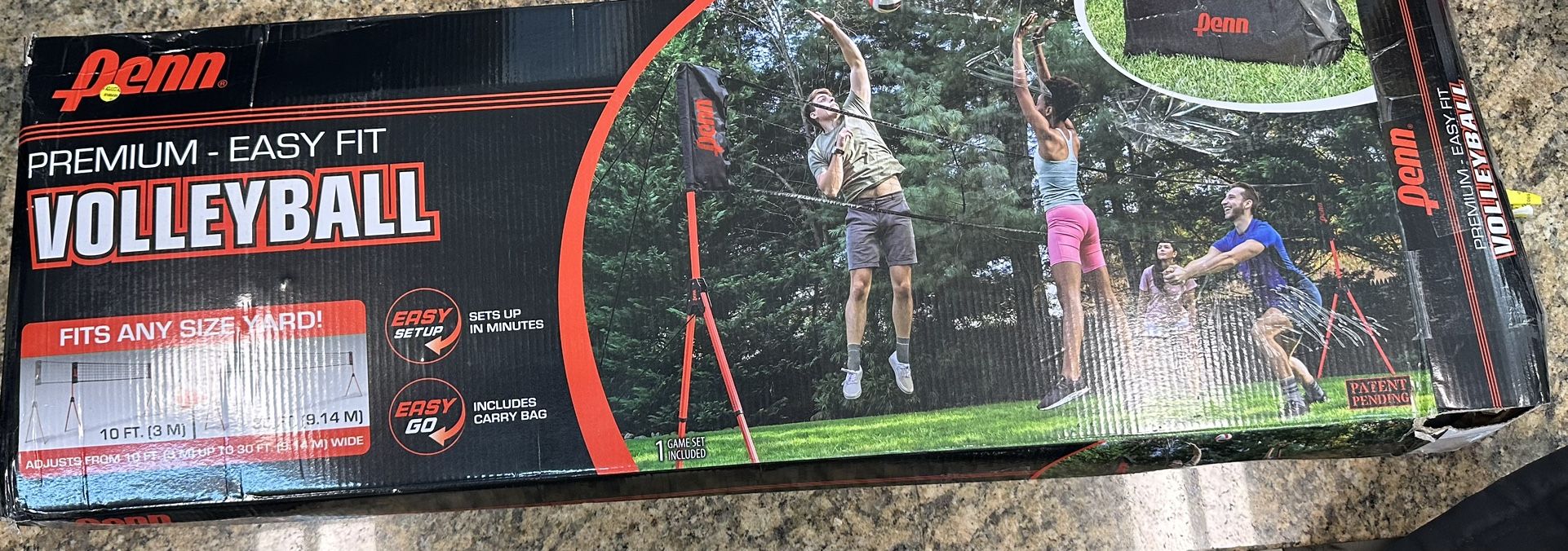 EastPoint Sports Adjustable Net and Ball Easy Fit Volleyball Set...