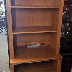 Wood Bookshelf Hutch Display Shelf