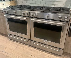 KitchenAid 30-in 5 burners 5.8000-cu ft Convection Oven Slide-In Natural Gas Range ( Stainless steel )