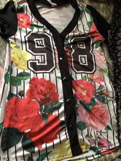 Floral jersey shirt