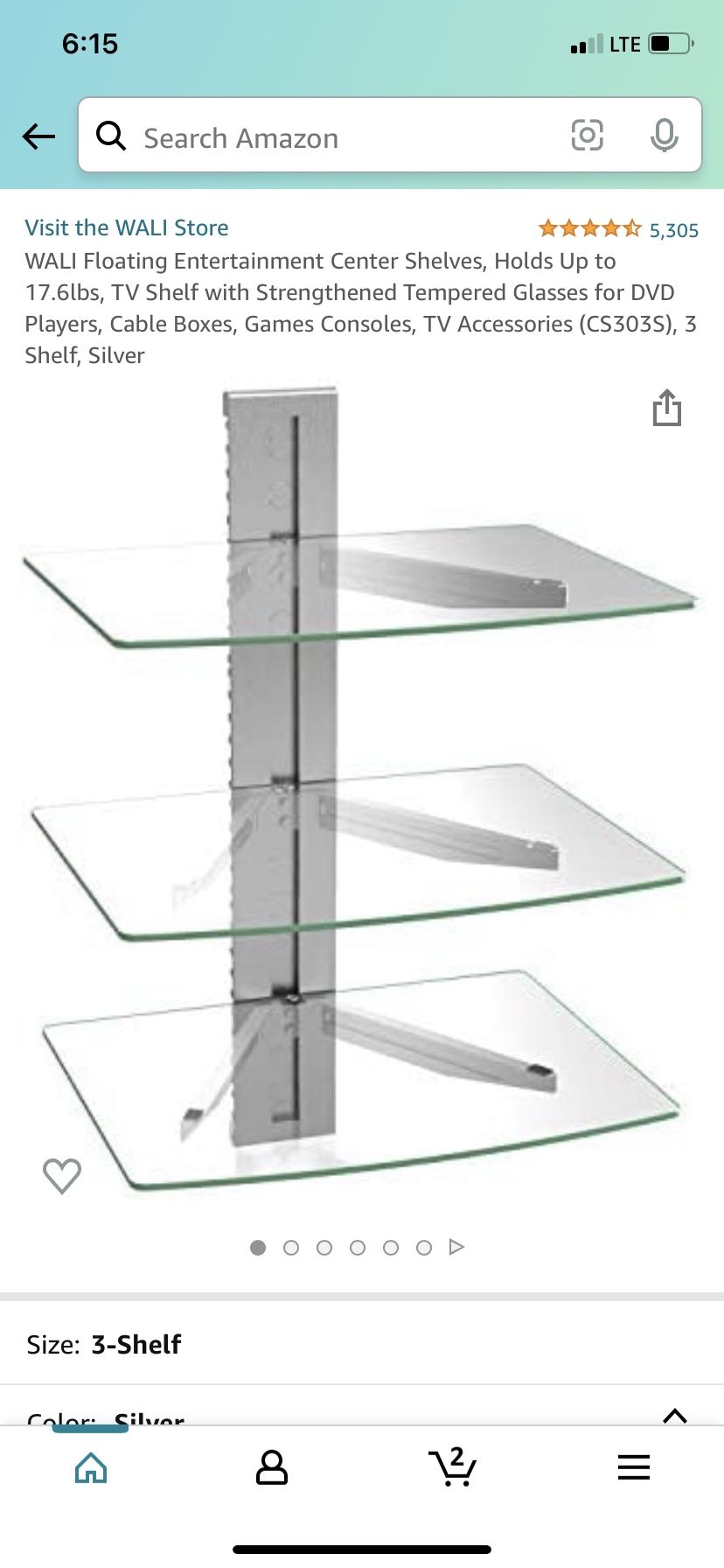 Three Tier Glass Shelves -tempered Glass