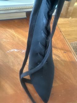 Black Strappy High Heel Boot