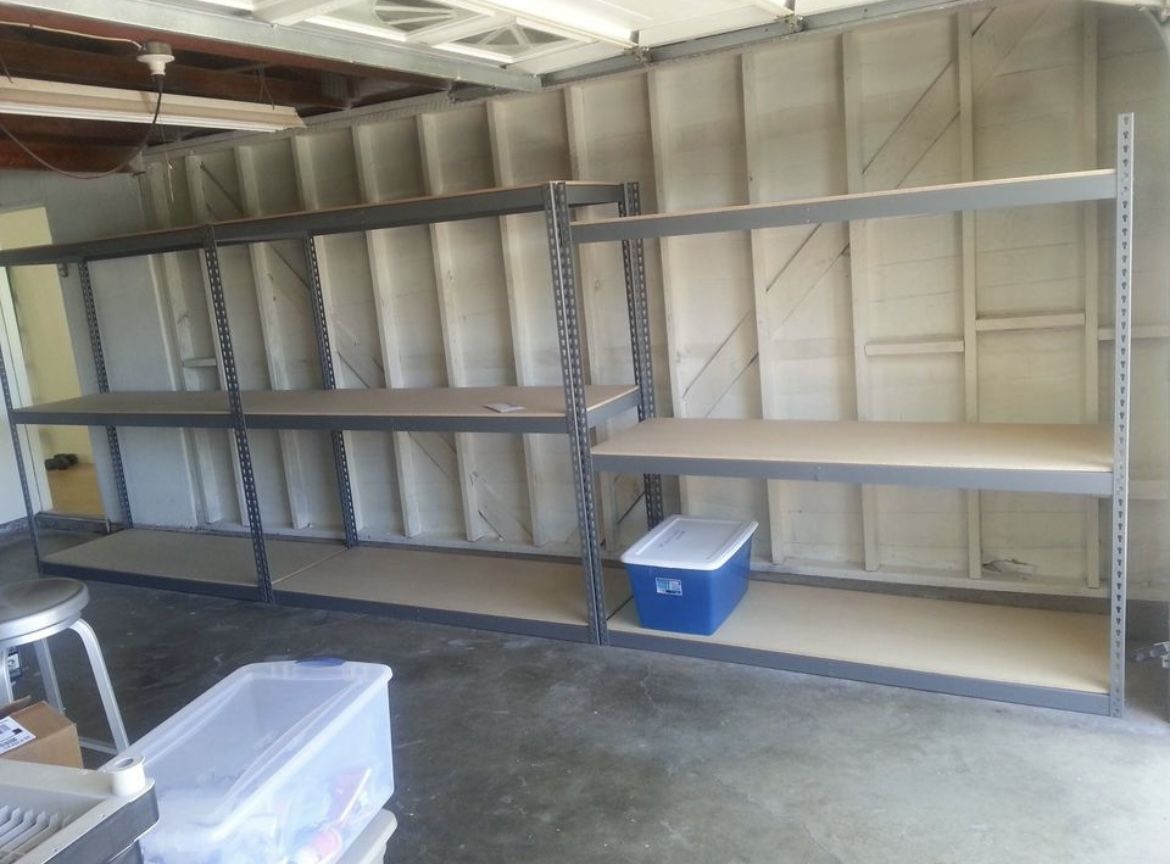 Garage Shelving 72 in W x 24 in D Boltless Shed Storage Shelves Heavy Duty Stronger Than Homedepot And Lowes Racks Delivery Available