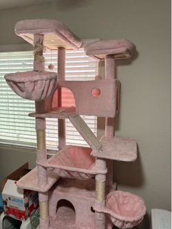 Pink cat tree