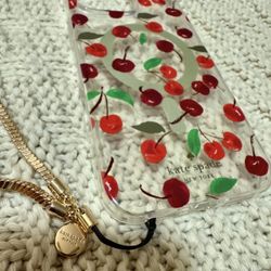 Kate Spade Cherry iPhone Case with Chain Wristlet