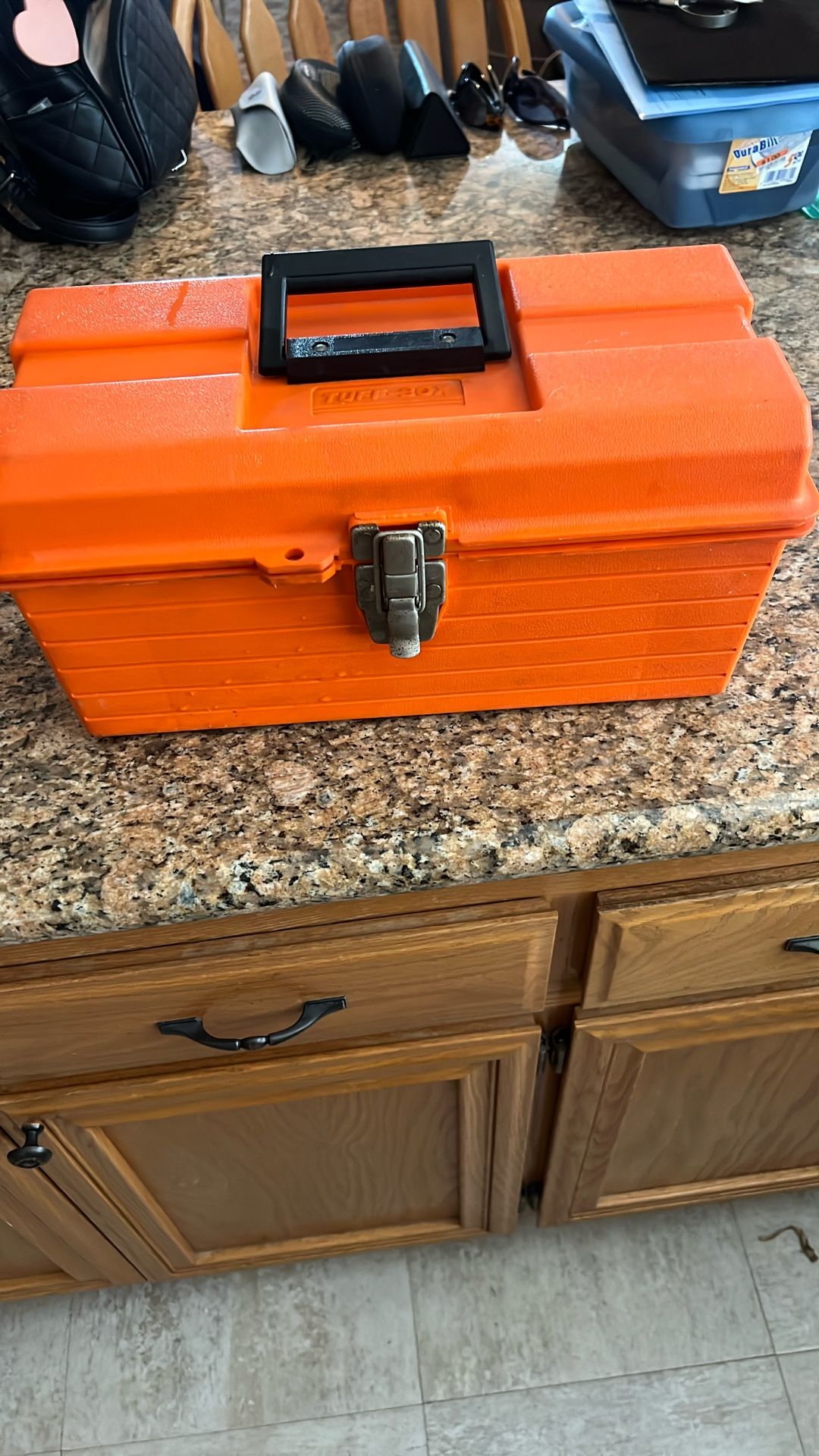 Vtg Tuff-Box Tool Box 16” X 8” X 8”