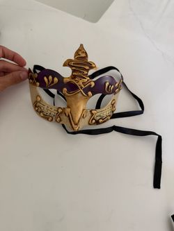 Venetian Masquerade Mask with Music Sheet Detail