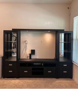 Large 4-Piece Entertainment Center / TV Stand – Fits Up to 65” TV