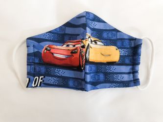 Child’s Disney cars all cotton face mask