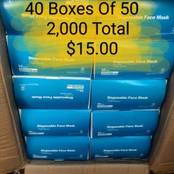 Dust Mask - Face Masks - 40 Boxes Of 50 Masks - 2,000 Total