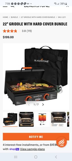 Blackstone 22" Griddle with Hard Cover Bundle $165 each