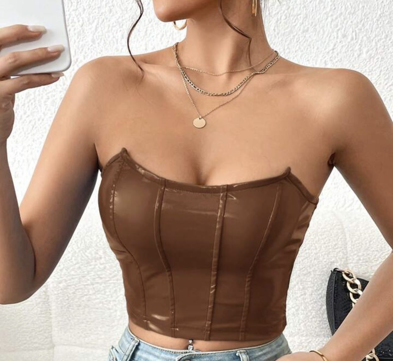Brown Leather Corset 