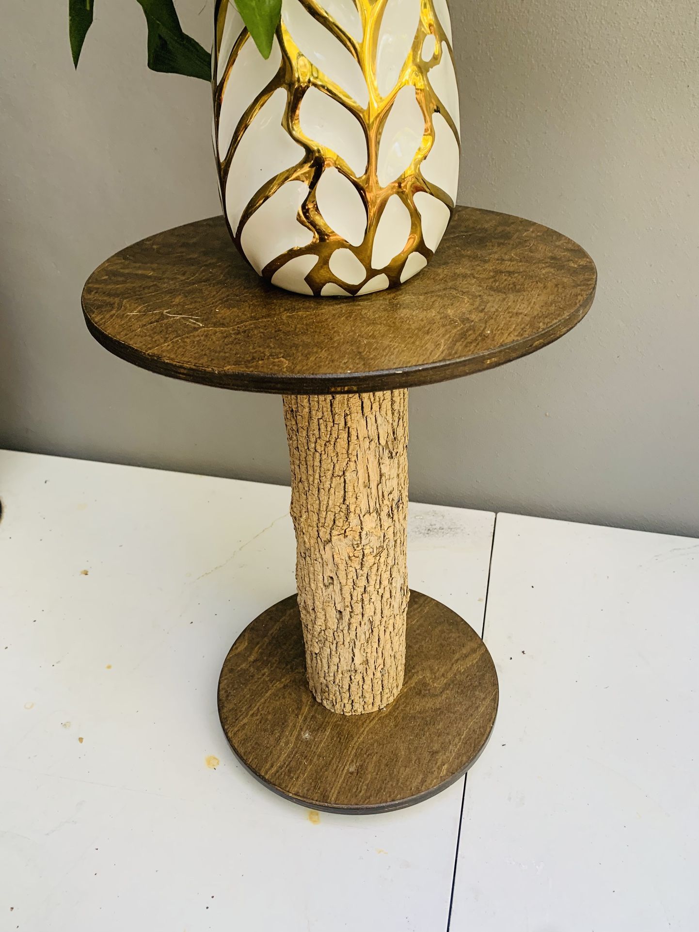 Small Wooden Accent Table 2 Ft Tall 16”wide