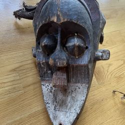 African Face Mask Hand Carving L:19