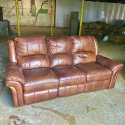 Leather recliner
