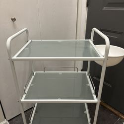3-Tier Glass Spa Cart with Bowl 