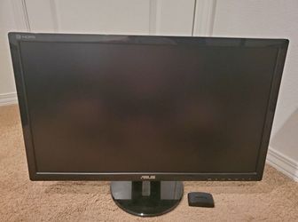 Asus 27 inch pc gaming monitor VE278Q LED HDTV built in speakers + Roku Express 4k Lcd 1080p FHD HDMI DisplayPort DVI VGA
