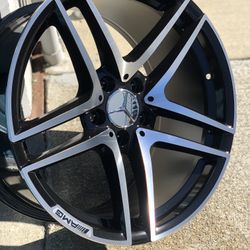 Brand New 18” Staggered Mercedes Style Black Polished Wheels 5x112 All 4 Price Firm!