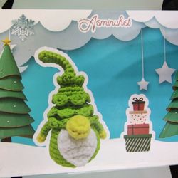 Crochet Kit Christmas for Beginners, Gnome  Christmas Tree, Everything you need!