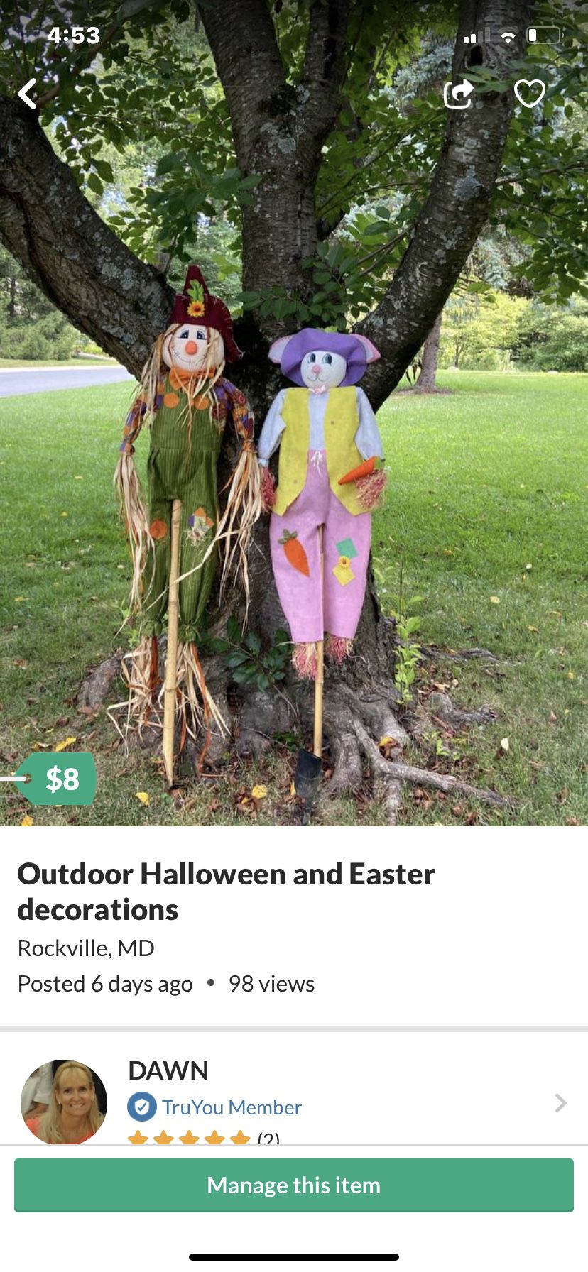 Halloween and Easter outdoor decorations