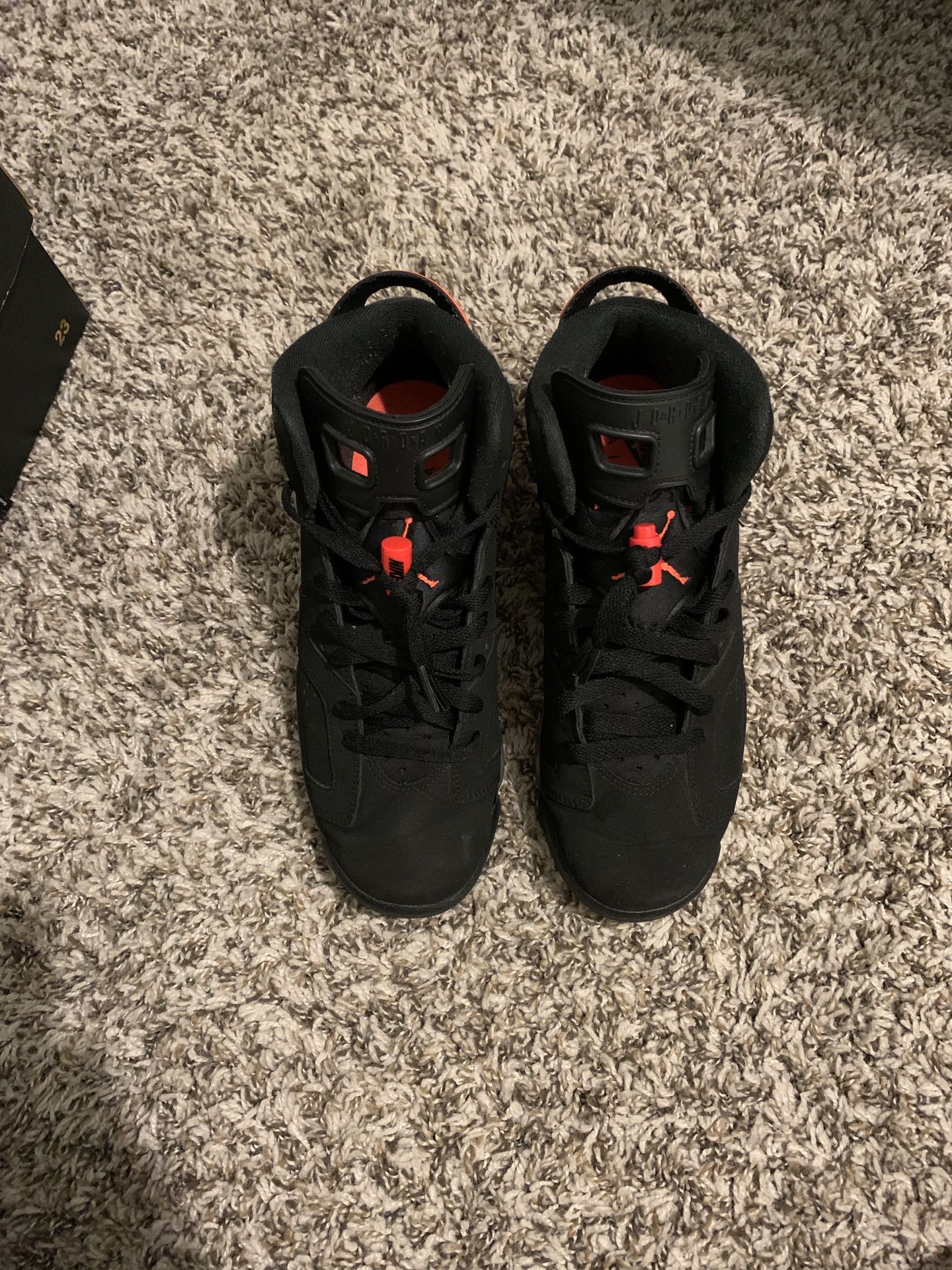 Nike Air Jordan 6 Retro Basketball Shoes - Black Infrared Size 7