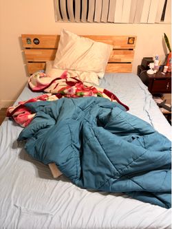 Full bed frame and mattress