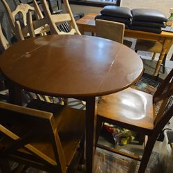 Cherry Wood Table And Chairs