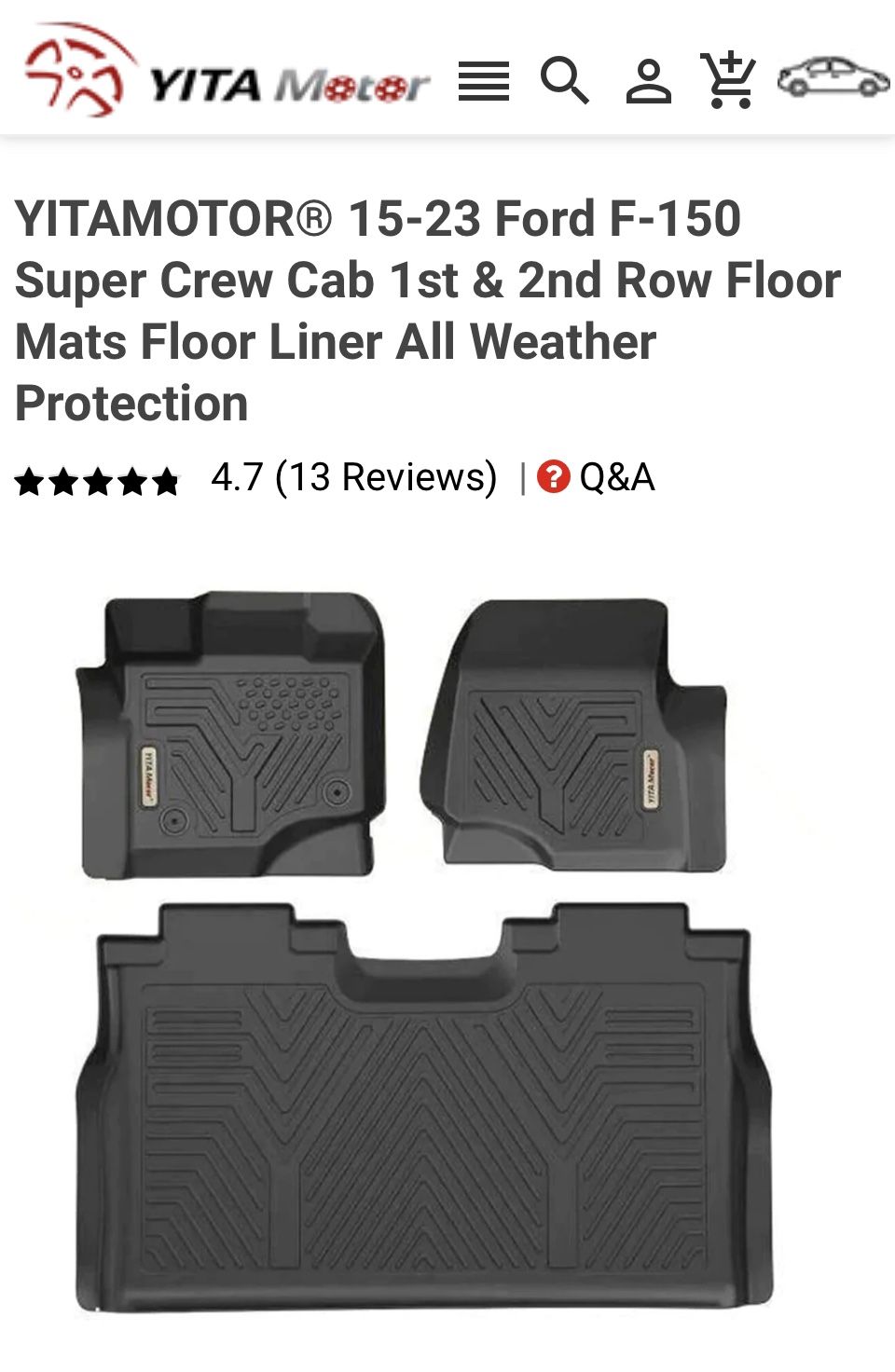 Ford F150 All Weather Floor Mats 20152023 for Sale in Downey, CA OfferUp