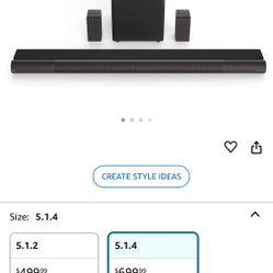 Brand New In Box - VIZIO Elevate Sound Bar for TV, Home Theater Surround Sound System for TV with Subwoofer and Bluetooth, P514a-H6 5.1.4
