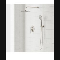 Shower System with Pressure Balance Shower Valve, Rain Shower Heads with Handheld Spray, Wall Mounted YLF-2L nickel $80