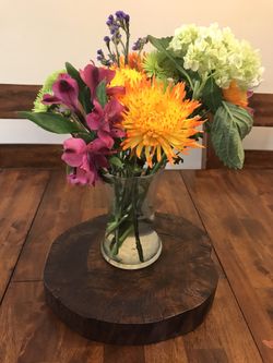 Farmhouse distressed live oak slab/read full description