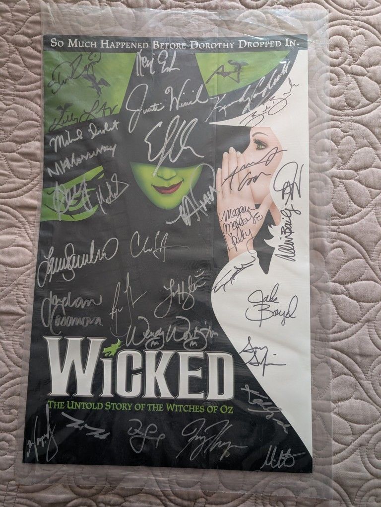 Wicked Musical Signed Poster