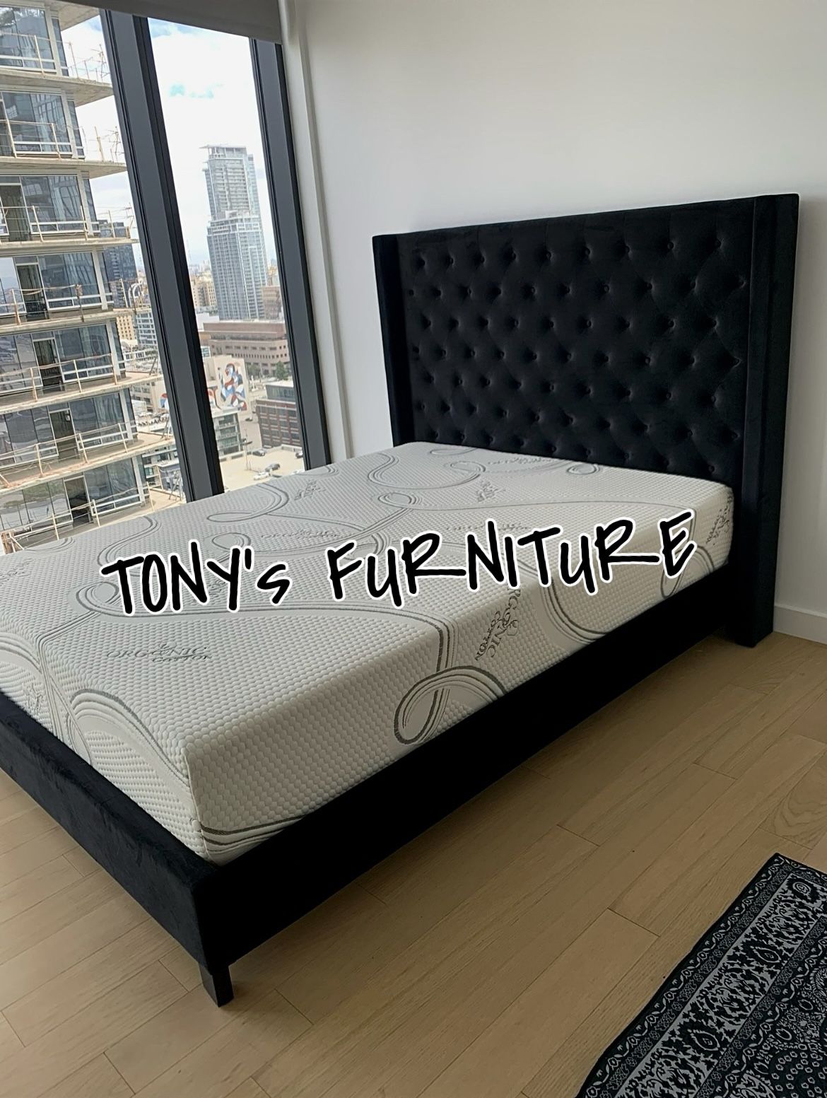 New Queen Bed Frame With Mattress 