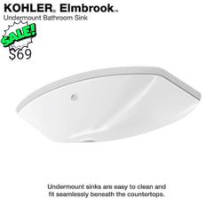 Exclusive

KOHLER

Elmbrook Undermount Bathroom Sink in White

